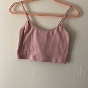Garage, large, super crop, fits like medium, super soft, blush pink